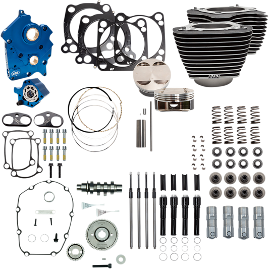 S&S CYCLE Power Package - Gear Drive - Water Cooled - Highlighted Fins - M8 NOT RECOMMENDED F/TRIKES 310-1055A