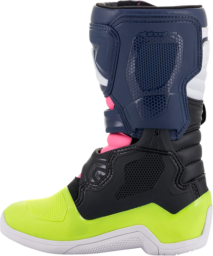 ALPINESTARS Youth Tech 3S Boots - Black/Blue/Pink - US 10 2014518-1176-10