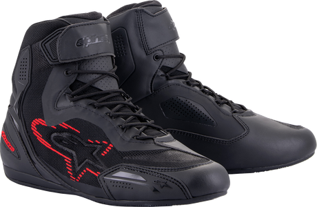 Zapatos de equitación ALPINESTARS Faster-3 Rideknit - Negro/Gris/Rojo - US 10.5 25103191993-105 