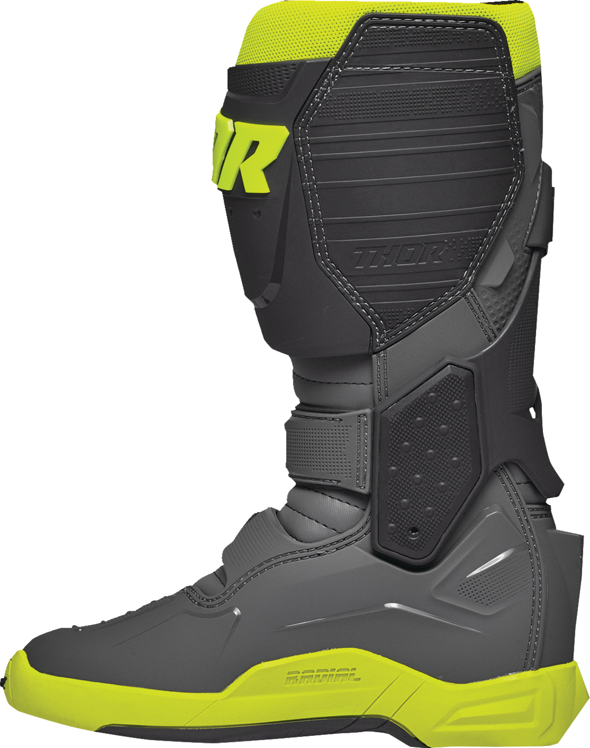 THOR Radial Boots - Gray/Fluorescent Yellow - Size 9 3410-2747