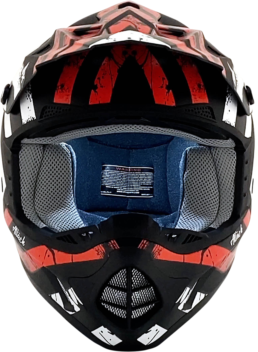 AFX FX-17Y Helmet - Attack - Matte Black/Red - Medium 0111-1403