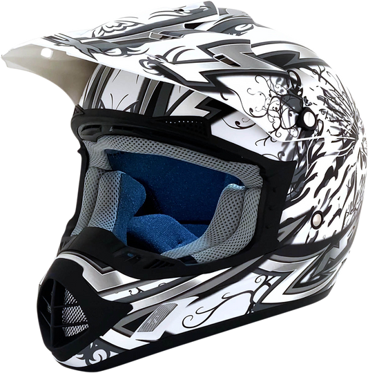 AFX FX-17 Helmet - Butterfly - Matte White - Medium 0110-7128