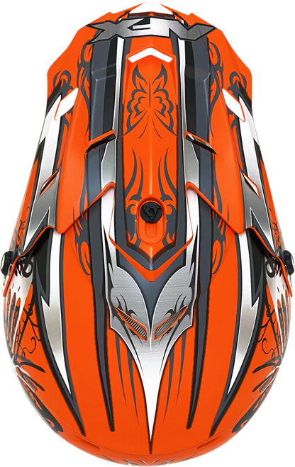 AFX FX-17 Helmet - Butterfly - Matte Orange - Small 0110-7112