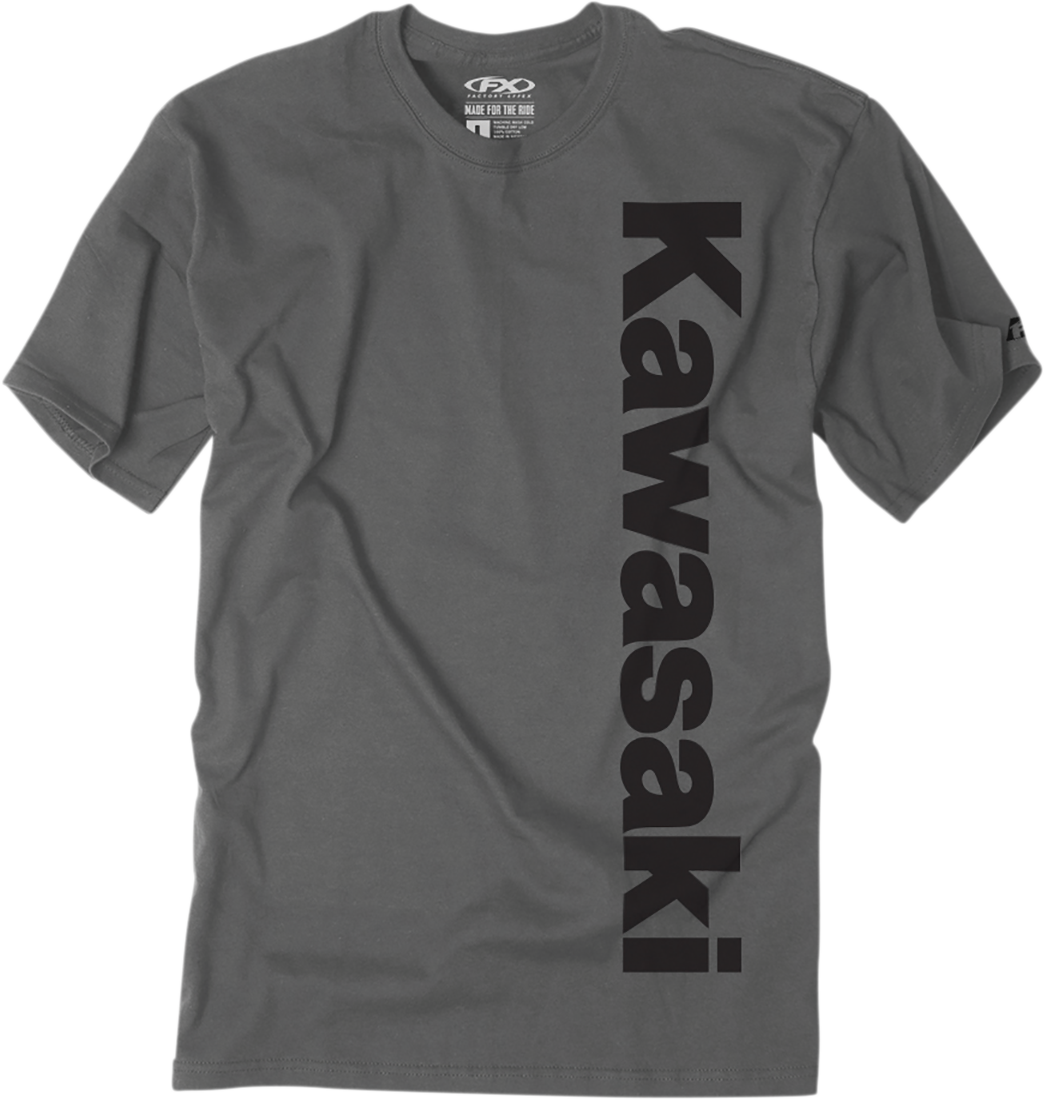 FACTORY EFFEX Kawasaki Camiseta vertical - Carbón - Grande 24-87104 