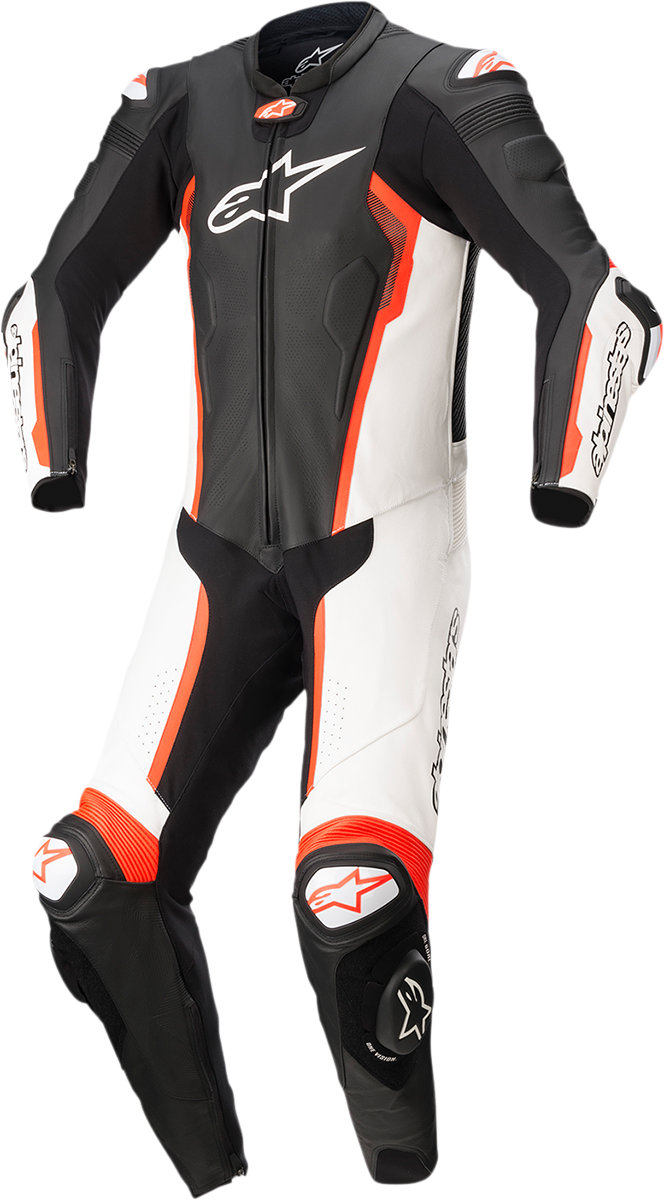ALPINESTARS Missile v2 - Traje de 1 pieza - Negro/Blanco/Rojo Fluorescente - US 40 / EU 50 3150122-1231-50 