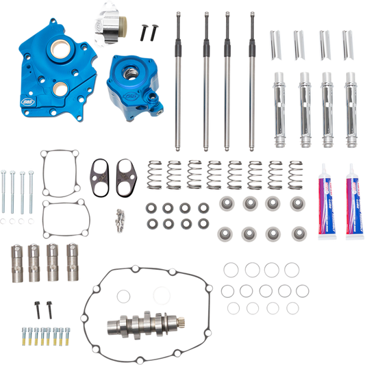 S&S CYCLE Cam Chest Kit with Plate M8 - Chain Drive - Water Cooled - 540 Cam - Chrome Pushrods 310-1116A