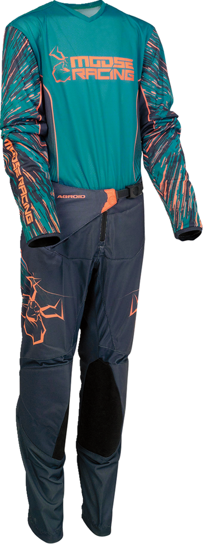 MOOSE RACING Youth Agroid Jersey - Blue/Orange - Small 2912-2330