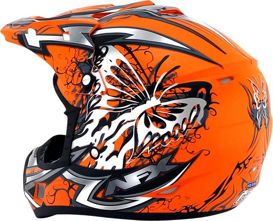 AFX FX-17Y Helmet - Butterfly - Matte Orange - Large 0111-1383