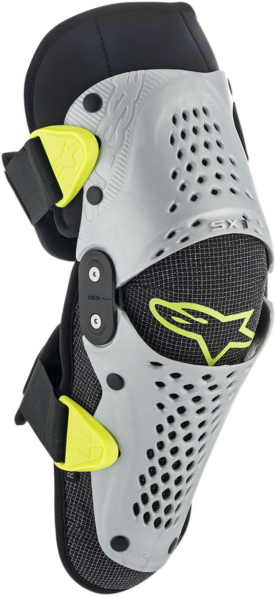 Rodilleras ALPINESTARS Youth SX-1 - Plata/Amarillo Fluo - S/M 6546319195SM