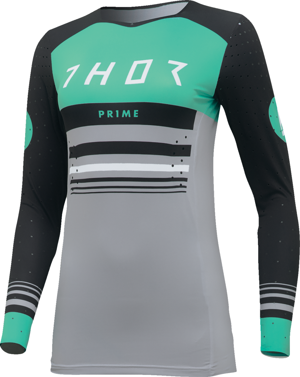 THOR Women's Prime Blaze Jersey - Black/Mint - XS 2911-0278