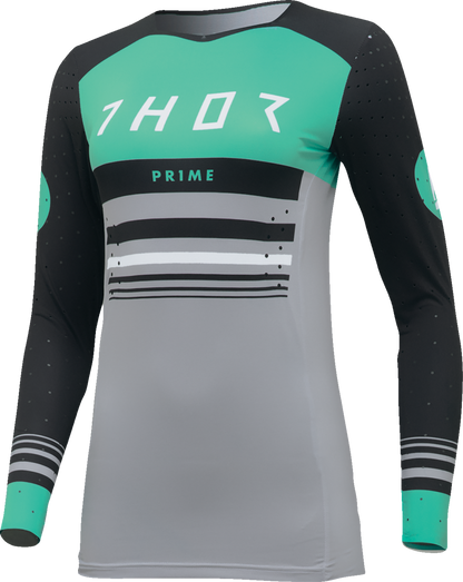 THOR Women's Prime Blaze Jersey - Black/Mint - XS 2911-0278