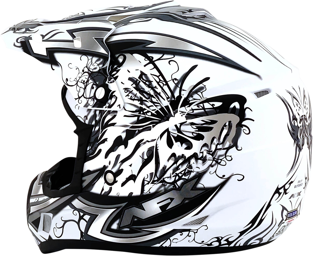 AFX FX-17Y Helmet - Butterfly - Matte White - Large 0111-1392