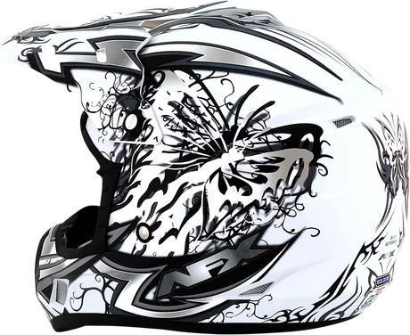 AFX FX-17Y Helmet - Butterfly - Matte White - Large 0111-1392