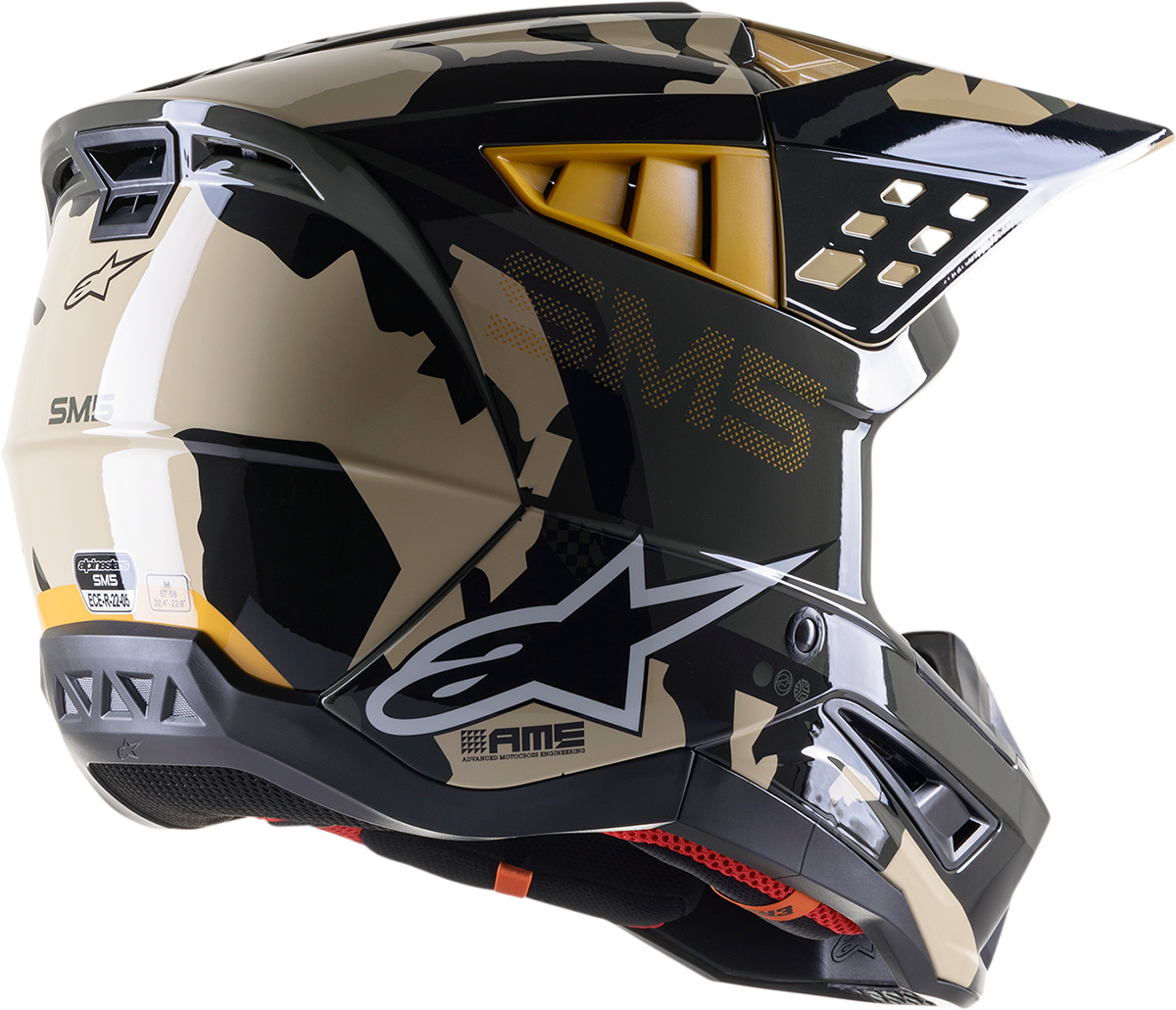 ALPINESTARS SM5 Helmet - Rover - Sand/Tangerine/Camo - Small 8303921-8049-SM