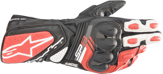 ALPINESTARS SP-8 V3 Gloves - Black/White/Bright Red - 3XL 3558321-1304-3X