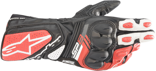 ALPINESTARS SP-8 V3 Gloves - Black/White/Bright Red - XL 3558321-1304-XL