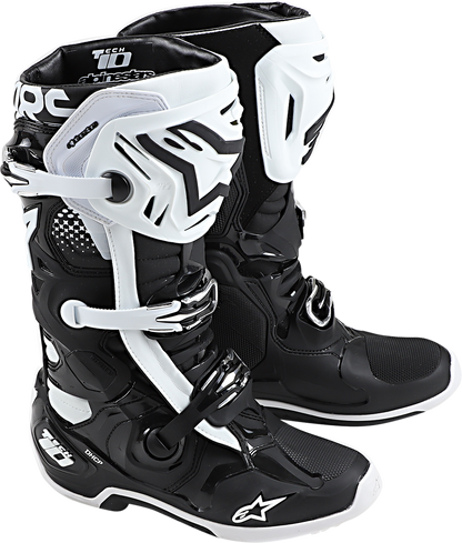 Botas ALPINESTARS Tech 10 - Negro/Blanco - US 8 2010020-12-8