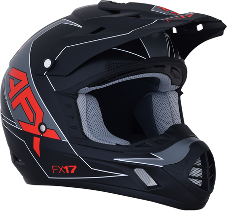 AFX FX-17 Helmet - Aced - Matte Black/Red - 2XL 0110-6488