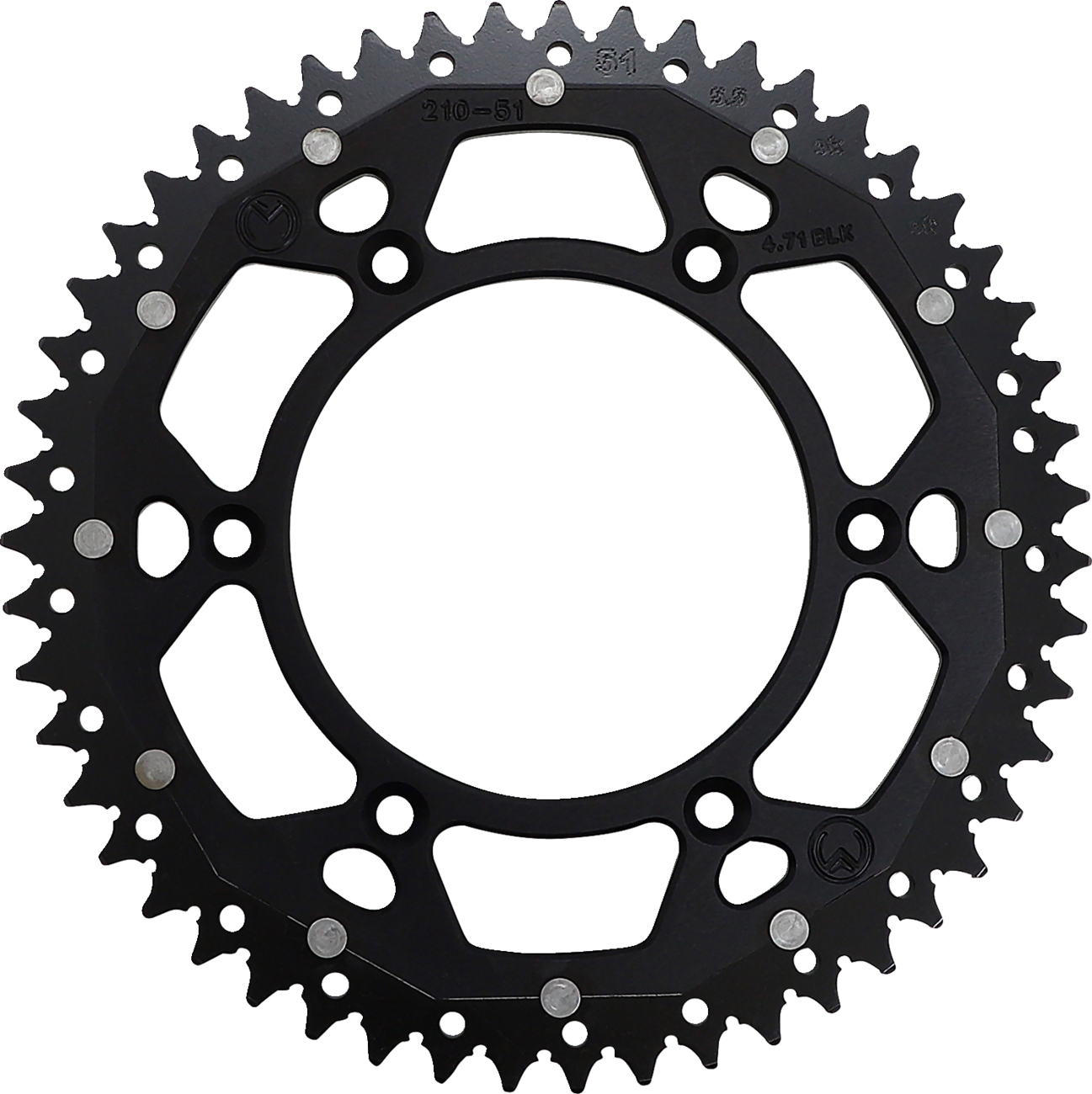 MOOSE RACING Dual Sprocket - Black - 51 Tooth 1210-210-51-10X