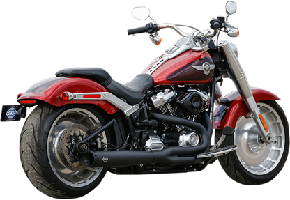 S&S CYCLE 2:1 50 State Exhaust for M8 Softail - Black 550-0846B