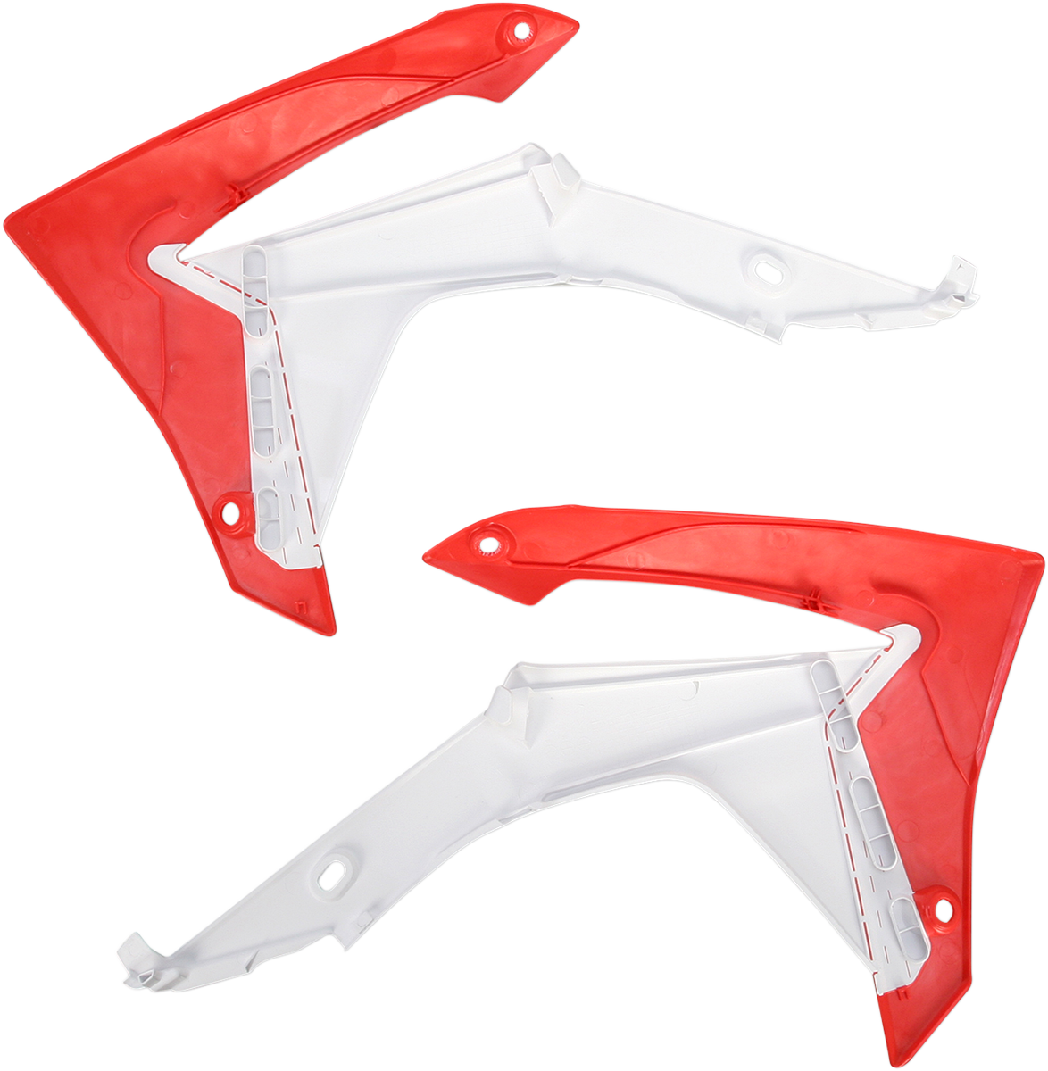ACERBIS Radiator Shrouds - White/Red 2314371030