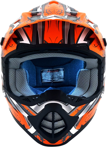 AFX FX-17 Helmet - Butterfly - Matte Orange - XS 0110-7111
