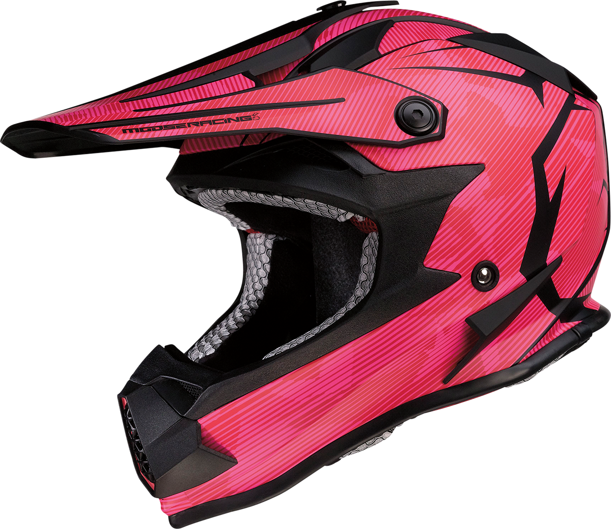 MOOSE RACING Youth F.I. Helmet - Agroid Camo - MIPS® - Pink/Red - Large 0111-1528