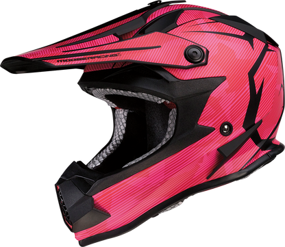 MOOSE RACING Youth F.I. Helmet - Agroid Camo - MIPS® - Pink/Red - Large 0111-1528