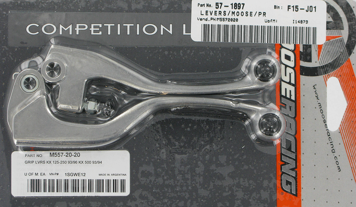 MOOSE RACING Lever Set - Competition - Black 1SGWE12