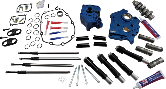 S&S CYCLE Cam Chest Kit with Plate M8 - Chain Drive - Water Cooled - 465 Cam - Black Pushrods 310-1007B