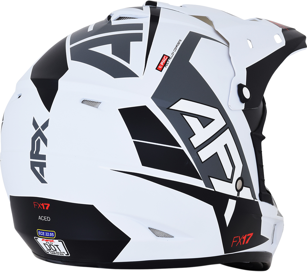 AFX FX-17 Helmet - Aced - Matte White/White - Small 0110-6494