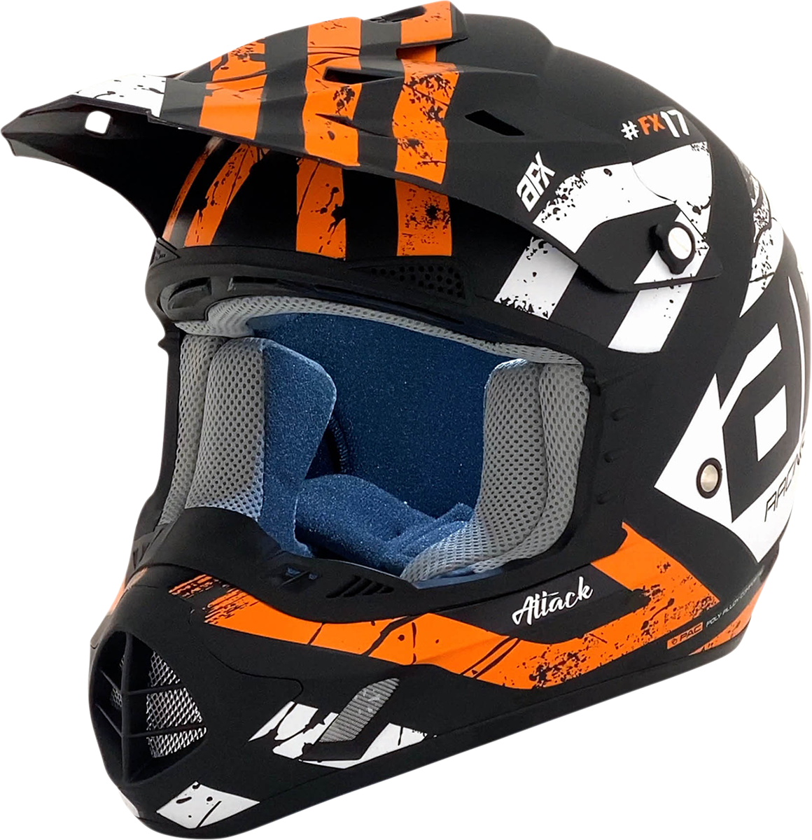 AFX FX-17 Helmet - Attack - Matte Black/Orange - 3XL 0110-7641