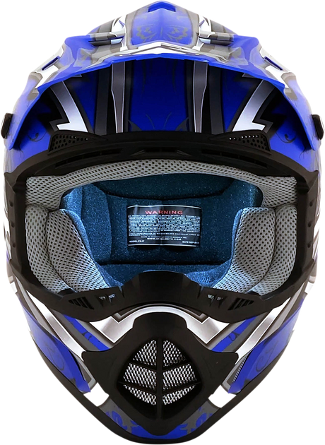 AFX FX-17 Helmet - Butterfly - Matte Blue - XS 0110-7121