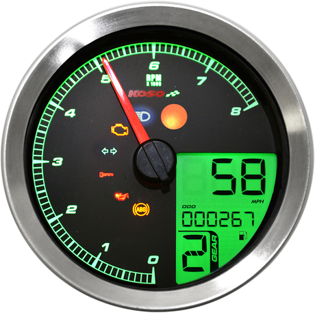 KOSO NORTH AMERICA Multi-Functional Meter - Silver BA051300