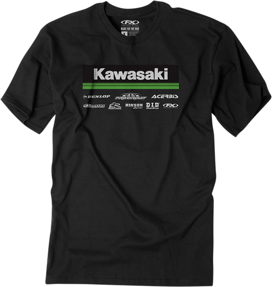 FACTORY EFFEX Camiseta Kawasaki 21 Racewear - Negro - 2XL 24-87128 
