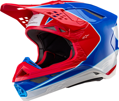 ALPINESTARS Supertech M10 Helmet - Aeon - MIPS® - Gloss Bright Red/Blue - XS 8301923-3017-XS