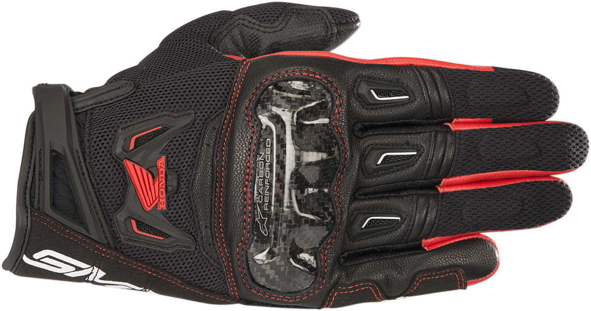 ALPINESTARS Honda SMX-2 Air Carbon V2 Gloves - Black/Red - Small 3567818-13-S