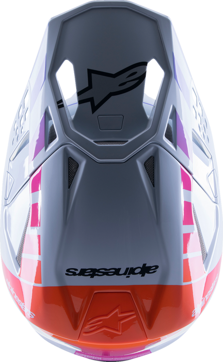 ALPINESTARS Supertech M10 Helmet - Daytona - MIPS® - Haze Gray/Orange Fluo/Rhodamine - XL 8302423-9243-XL