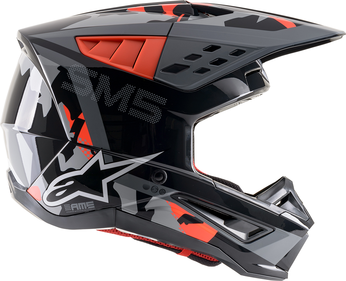 ALPINESTARS SM5 Helmet - Rover - Gray/Red - XS 8303921-1392-XS