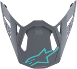 ALPINESTARS Supertech M8 Visor - Radium - Matte Black/Mid Gray/Teal 8981519-9007