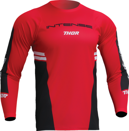 THOR Intense Assist Berm Long-Sleeve Jersey - Red/Black - Large 5020-0231