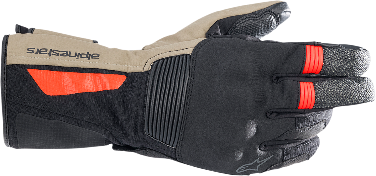 Guantes ALPINESTARS Denali Aerogel Drystar - Negro/Caqui oscuro/Rojo fluo - 3XL 3526922-1853-3X