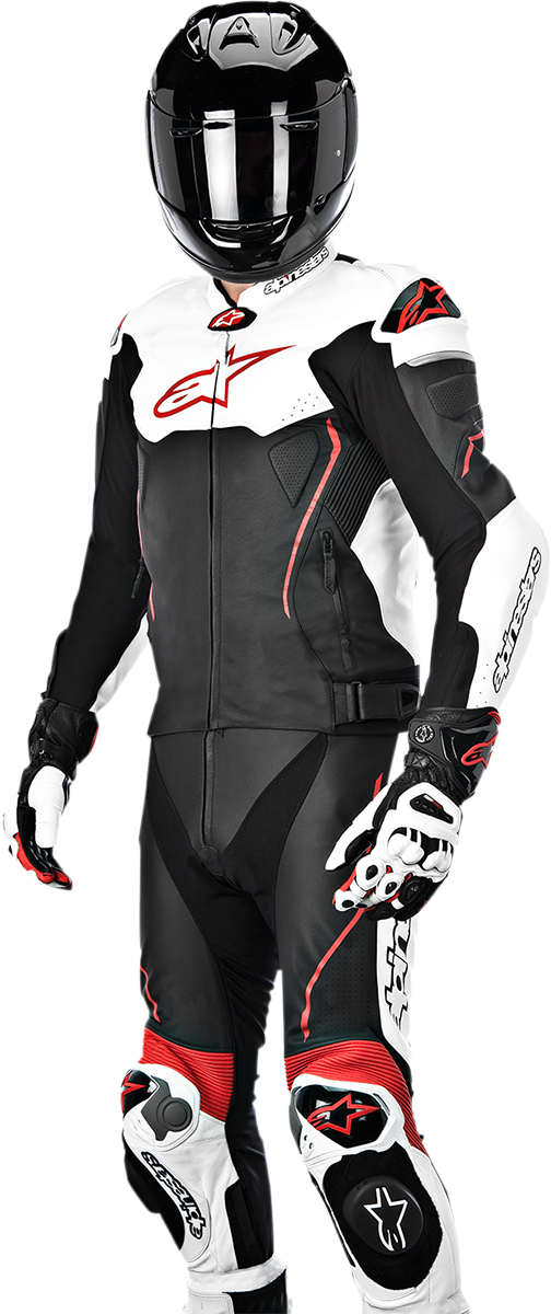 ALPINESTARS Atem v3 2-Piece Leather Suit - Black/White/Red - US 40 / EU 50 3166515-123-50