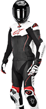 Traje de cuero de 2 piezas ALPINESTARS Atem v3 - Negro/Blanco/Rojo - US 40 / EU 50 3166515-123-50 