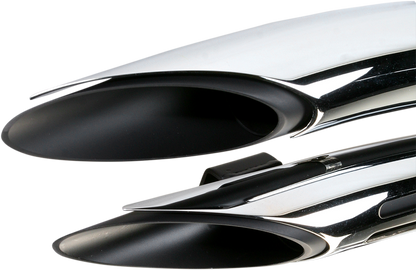 BASSANI XHAUST Sweeper Exhaust - Black/Chrome For Harley-Davidson  1SD2F