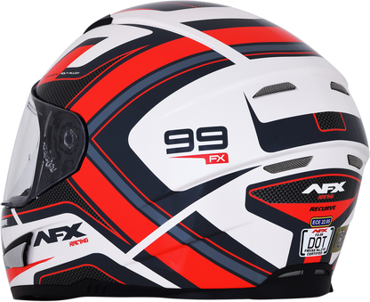 AFX FX-99 Helmet - Recurve - Pearl White/Red - XL 0101-11129