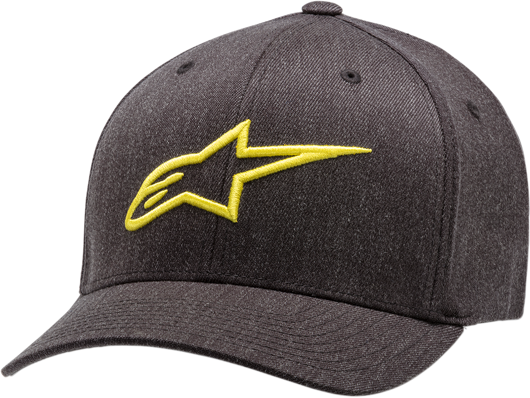 ALPINESTARS Ageless Curve Hat - Heather Charcoal/Hi-Vis Yellow - Small/Medium 1017810101955SM