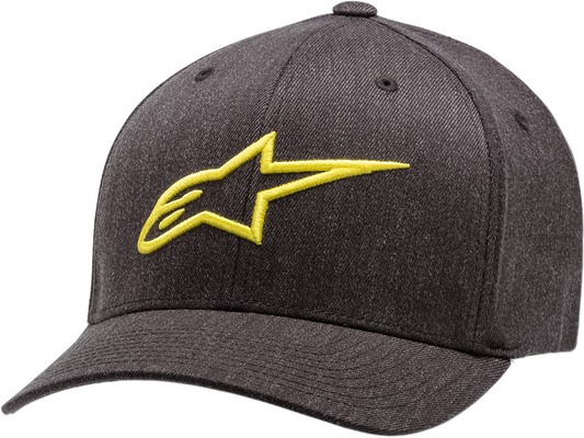 ALPINESTARS Ageless Curve Hat - Heather Charcoal/Hi-Vis Yellow - Small/Medium 1017810101955SM