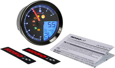 KOSO NORTH AMERICA Multi Function Speedometer/Tachometer - HD-04 - Black BA051211