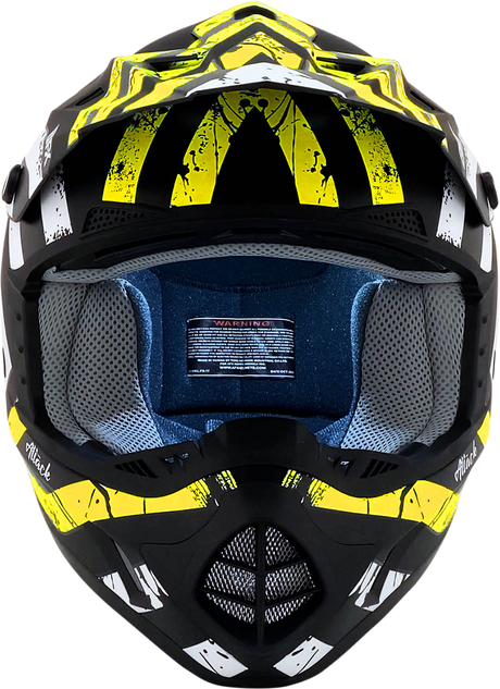 AFX FX-17 Helmet - Attack - Matte Black/Hi-Vis Yellow - Small 0110-7173